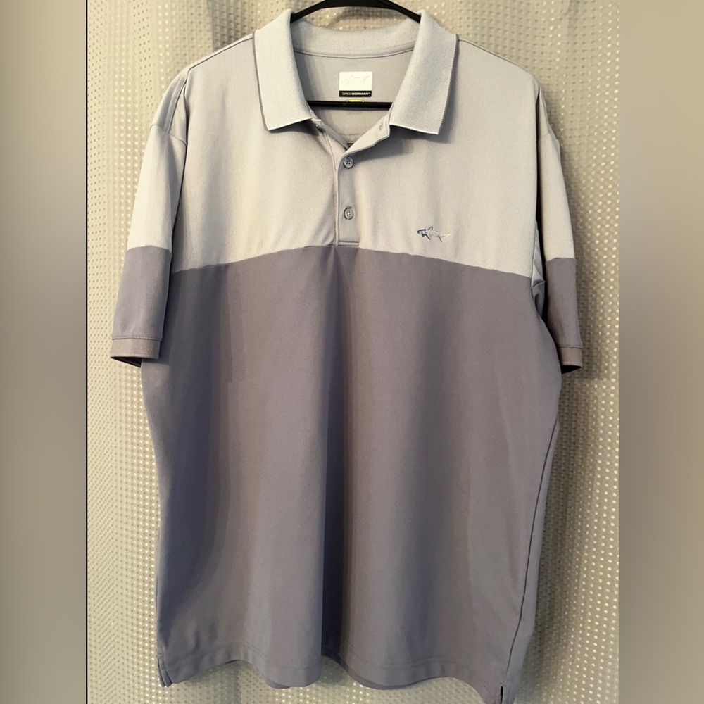 Men’s Greg Norman Collection 2-Tone Gray Play Dry Polo Shirt
